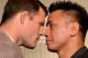 HONG KONG - JUNE 24: Michael Bisping (L) with his opponent Cung Le (R) during the Macao UFC Fight Night Press Conference at the Four Season Hotel on June 24, 2014 in Hong Kong, Hong Kong. (Photo by Jayne Russell/Getty Images)