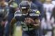 Christine Michael #33 of the Seattle Seahawks runs the ball in pre game before an NFL game against the Jacksonville Jaguars at CenturyLink Field in Seattle on Sunday, Sept. 22 2013. (AP Photo/David Seelig)