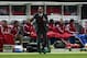 Bayern head coach Pep Guardiola of Spain reacts during the German Soccer Cup Final between FC Bayern Munich and Borussia Dortmund at the Olympic Stadium Berlin, Germany, Saturday, May 17, 2014. (AP Photo/Markus Schreiber)