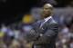Cleveland Cavaliers head coach Byron Scott in the second half of an NBA basketball game against the Indiana Pacers in Indianapolis, Tuesday, April 9, 2013. The Pacers defeated the Cavaliers 99-94. (AP Photo/Michael Conroy)