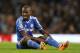 Chelsea's Ramires adjusts his socks after a foul left him on the ground during their English Premier League soccer match between Manchester City and Chelsea at the Etihad Stadium, Manchester, England, Monday Feb. 3, 2014. (AP Photo/Jon Super)