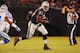 OAKLAND, CA - AUGUST 9: Running back Latavius Murray #34 of the Oakland Raiders heads to the outside against the Dallas Cowboys in the fourth quarter of a preseason game on August 9, 2013 at O.co Coliseum in Oakland, California. The Raiders won 19-17. (Photo by Brian Bahr/Getty Images)
