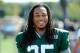 Jul 24, 2014; Cortland, NY, USA; New York Jets free safety Calvin Pryor (25) walks out to the field prior to the start of training camp at SUNY Cortland. Mandatory Credit: Rich Barnes-USA TODAY Sports