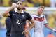 France's Karim Benzema takes a drink at the end of the World Cup quarterfinal soccer match between Germany and France at the Maracana Stadium in Rio de Janeiro, Brazil, Friday, July 4, 2014. Germany won the match 1-0. (AP Photo/Martin Meissner)