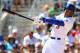 GLENDALE, AZ - MARCH 10: Carl Crawford #3 of the Los Angeles Dodgers bats against the Oakland Athletics during the spring training game at Camelback Ranch on March 10, 2014 in Glendale, Arizona. (Photo by Christian Petersen/Getty Images)