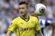 Dortmund's Marco Reus plays the ball during the German Bundesliga soccer match between Hertha BSC Berlin and Borussia Dortmund in Berlin, Germany, Saturday, May 10, 2014. Dortmund defeated Hertha by 4-0. (AP Photo/Michael Sohn)