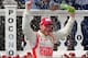 LONG POND, PA - JUNE 08: Dale Earnhardt Jr., driver of the #88 National Guard Chevrolet, celebrates in Victory Lane after winning during the NASCAR Sprint Cup Series Pocono 400 at Pocono Raceway on June 8, 2014 in Long Pond, Pennsylvania. (Photo by Jeff Curry/Getty Images)