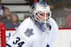 OTTAWA, ON - APRIL 12: James Reimer #34 of the Toronto Maple Leafs guards his net against the Ottawa Senators at Canadian Tire Centre on April 12, 2014 in Ottawa, Ontario, Canada. (Photo by Andre Ringuette/NHLI via Getty Images)