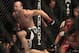 Wanderlei Silva, left, celebrates after beating Cung Le, right, during the second round of a UFC 139 Mixed Martial Arts middleweight bout in San Jose, Calif., Saturday, Nov. 19, 2011. Silva won by TKO in the second round. (AP Photo/Jeff Chiu)