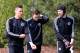 COBHAM, ENGLAND - APRIL 21: Fernando Torres, Mitchell Beeney and Petr Cech during the Chelsea Training Serssion at Chelsea Training Ground on April 21, 2014 in Cobham, England. (Photo by Christopher Lee/Getty Images)