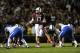South Carolina quarterback Dylan Thompson (17) gets ready for a play during the first half of an NCAA college football game against Kentucky, Saturday, Oct. 5, 2013, in Columbia, S.C. (AP Photo/Rainier Ehrhardt)
