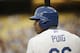 Los Angeles Dodgers' Yasiel Puig gets ready for his at-bat during the first inning of a baseball game against the Atlanta Braves on Tuesday, July 29, 2014, in Los Angeles. (AP Photo/Jae C. Hong)