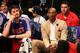 NEW ORLEANS, LA - FEBRUARY 16: Western Conference (L-R) Blake Griffin #32 of the Los Angeles Clippers, Kevin Love #42 of the Minnesota Timberwolves, Kobe Bryant #24 of the Los Angeles Lakers, Kevin Durant #35 of the Oklahoma City Thunder and James Harden #13 of the Houston Rockets sit on the bench during 2014 NBA All-Star game against the Eastern Conference at the Smoothie King Center on February 16, 2014 in New Orleans, Louisiana. The East defeated the West 163-155. NOTE TO USER: User expressly acknowledges and agrees that, by downloading and or using this photograph, User is consenting to the terms and conditions of the Getty Images License Agreement. (Photo by Christian Petersen/Getty Images)