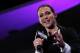 Stephanie McMahon speaks during a news conference before Wrestlemania XXX at the Mercedes-Benz Super Dome in New Orleans on Sunday, April 6, 2014. (Jonathan Bachman/AP Images for WWE)