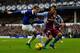 LIVERPOOL, ENGLAND - FEBRUARY 01: Ross Barkley (L) of Everton in action with Ryan Bertrand of Aston Villa during the Barclays Premier League match between Everton and Aston Villa at Goodison Park on February 1, 2014 in Liverpool, England. (Photo by Paul Thomas/Getty Images)