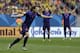 Netherlands' Daley Blind celebrates after scoring his side's second goal during the World Cup third-place soccer match between Brazil and the Netherlands at the Estadio Nacional in Brasilia, Brazil, Saturday, July 12, 2014. (AP Photo/Natacha Pisarenko)