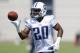 Tennessee Titans running back Bishop Sankey practices during NFL football training camp Saturday, July 26, 2014, in Nashville, Tenn. (AP Photo/Mark Humphrey)