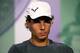 LONDON, ENGLAND - JULY 01: Rafael Nadal of Spain speaks during a press conference after losing his Gentlemen's Singles fourth round match against Nick Kyrgios of Australia on day eight of the Wimbledon Lawn Tennis Championships at the All England Lawn Tennis and Croquet Club on July 1, 2014 in London, England. (Photo by Scott Heavey/AELTC - Pool/Getty Images)