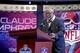 Former Atlanta Falcons defensive end Claude Humphrey announces Minnesota defensive tackle Ra'Shede Hageman as the 37th selection by the Atlanta Falcons in the second round of the 2014 NFL Draft, Friday, May 9, 2014, in New York. (AP Photo/Jason DeCrow)