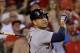 Detroit Tigers' Miguel Cabrera watches his home run against the Los Angeles Angels during the fourth inning of a baseball game in Anaheim, Calif., Friday, July 25, 2014. (AP Photo/Chris Carlson)