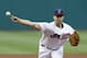 Cleveland Indians starting pitcher Justin Masterson delivers in the first inning of a baseball game against the New York Yankees, Monday, July 7, 2014, in Cleveland. (AP Photo/Tony Dejak)