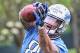 ALLEN PARK, MI - MAY 16: Detroit Lions first round NFL Draft pick Eric Ebron #85 goes through the passing drills during Detroit Lions Rookie Minicamp on May 16, 2014 in Allen Park, Michigan. (Photo by Leon Halip/Getty Images)