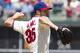 Philadelphia Phillies starting pitcher Cole Hamels pitches during the third inning of a baseball game against the San Francisco Giants, Thursday, July 24, 2014, in Philadelphia. The Phillies won 2-1. (AP Photo/Chris Szagola)
