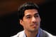 BARCELONA, SPAIN - MAY 14: Luis Suarez of Liverpool faces the media during the presentation as new Ambassador for 888poker on May 14, 2014 in Barcelona, Spain. (Photo by David Ramos/Getty Images)