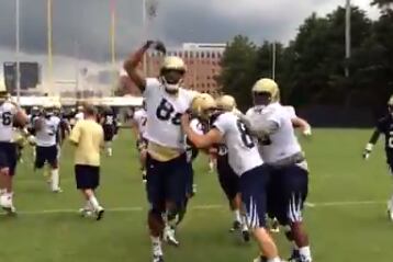 Video: Georgia Tech Kicker Butker Saves Teammates from Sprints