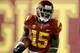 LOS ANGELES, CA - OCTOBER 10: Wide receiver Nelson Agholor #15 of the USC Trojans celebrates after scoring on a 62 yard touchdown pass play in the first quarter against the Arizona Wildcats at Los Angeles Coliseum on October 10, 2013 in Los Angeles, California. (Photo by Stephen Dunn/Getty Images)