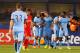 NEW YORK, NY - JULY 30: Stevan Jovetic #35 of Manchester City celebrates scoring a goal in the 67th minute against Liverpool during the International Champions Cup 2014 at Yankee Stadium on July 30, 2014 in the Bronx borough of New York City. (Photo by Mike Stobe/Getty Images)