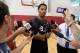 LAS VEGAS, NV - JULY 29: Derrick Rose #41 of the USA Basketball Men's National Team speaks to the media after practice at the Mendenhall Center at the University of Nevada, Las Vegas on July 29, 2014 in Las Vegas, Nevada. NOTE TO USER: User expressly acknowledges and agrees that, by downloading and/or using this photograph, user is consenting to the terms and conditions of the Getty Images License Agreement. Mandatory Copyright Notice: Copyright 2014 NBAE (Photo by Andrew D. Bernstein/NBAE via Getty Images)