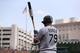 DETROIT, MI - JULY 31: Jose Abreu #79 of the Chicago White Sox stands in the on deck circle during the seventh inning of the game against the Detroit Tigers at Comerica Park on July 31, 2014 in Detroit, Michigan. The White Sox defeated the Tigers 7-4. (Photo by Leon Halip/Getty Images)