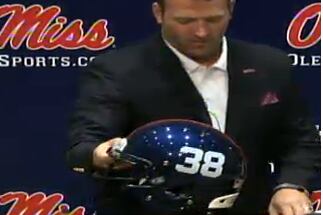 Video: Ole Miss Unveils Helmet Rebels Will Wear for 'Chucky Mullins Day'