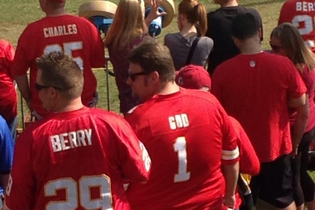 There's a Personalized 'God' Jersey at Chiefs Training Camp