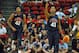 Aug 1, 2014; Las Vegas, NV, USA; USA Team Blue Derrick Rose (41) calls a play while dribbling the ball during the USA Basketball Showcase atThomas & Mack Center. Trailing the play is center Anthony Davis (42). Mandatory Credit: Stephen R. Sylvanie-USA TODAY Sports