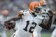 MINNEAPOLIS, MN - SEPTEMBER 22: Josh Gordon #12 of the Cleveland Browns carries the football during the first quarter of the game on September 22, 2013 at Mall of America Field at the Hubert H. Humphrey Metrodome in Minneapolis, Minnesota. (Photo by Hannah Foslien/Getty Images)