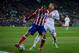 MADRID, SPAIN - FEBRUARY 11: Joao Miranda (L) of Atletico de Madrid holds Jese Rodriguez (R) of Real Madrid CF during the Copa del Rey semi-final second leg match between Club Atletico de Madrid and Real Madrid CF at Vicente Calderon Stadium on February 11, 2014 in Madrid, Spain. (Photo by Gonzalo Arroyo Moreno/Getty Images)