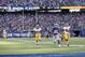 Oct 21, 2012; East Rutherford, NJ, USA; New York Giants wide receiver Victor Cruz (80) races into the end zone for the game-winning touchdown late in the second half against the Washington Redskins at MetLife Stadium. Mandatory Credit: Andrew Mills/THE STAR-LEDGER via USA TODAY Sports
