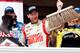 LONG POND, PA - AUGUST 03: Dale Earnhardt Jr., driver of the #88 Michael Baker International Chevrolet, celebrates in Victory Lane after winning the NASCAR Sprint Cup Series GoBowling.com 400 at Pocono Raceway on August 3, 2014 in Long Pond, Pennsylvania. (Photo by Jeff Zelevansky/Getty Images)