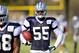 Dallas Cowboys linebacker Rolando McClain watches during the NFL football team's training camp, Saturday, July 26, 2014, in Oxnard, Calif. (AP Photo/Gus Ruelas)