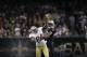 New Orleans Saints cornerback Jabari Greer (33) breaks up a pass intended for San Francisco 49ers wide receiver Jon Baldwin (84) in the first half of an NFL football game in New Orleans, Sunday, Nov. 17, 2013. Greer was hurt on the play. (AP Photo/Dave Martin)