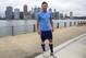 Frank Lampard, of England, poses with the Manhattan skyline behind him after his introduction as a member of the MLS expansion club New York City FC, Thursday, July 24, 2014, in New York. (AP Photo/Craig Ruttle)