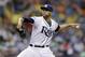 Tampa Bay Rays starting pitcher David Price delivers to the Milwaukee Brewers during the second inning of an interleague baseball game Wednesday, July 30, 2014, in St. Petersburg, Fla. (AP Photo/Chris O'Meara)