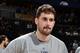 DENVER, CO - MARCH 3: Kevin Love #42 of the Minnesota Timberwolves gets introduced before a game against the Denver Nuggets on March 3, 2014 at the Pepsi Center in Denver, Colorado. NOTE TO USER: User expressly acknowledges and agrees that, by downloading and/or using this Photograph, user is consenting to the terms and conditions of the Getty Images License Agreement. Mandatory Copyright Notice: Copyright 2014 NBAE (Photo by Garrett W. Ellwood/NBAE via Getty Images)