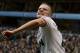 Manchester United's Tom Cleverley celebrates after scoring against Aston Villa during their English Premier League soccer match at Villa Park Stadium, Birmingham, England, Sunday Dec. 15, 2013. (AP Photo/Jon Super)