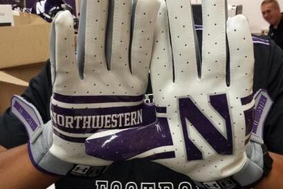 Photo: Northwestern Unveils New Football Gloves for 2014 Season