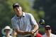 Jim Furyk watches his tee shot on the 11th hole during the second round of the Bridgestone Invitational golf tournament Friday, Aug. 1, 2014, at Firestone Country Club in Akron, Ohio. (AP Photo/Mark Duncan)
