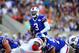 Aug 3, 2014; Canton, OH, USA; Buffalo Bills quarterback EJ Manuel (3) prepares to take a snap from center during the first quarter of the 2014 Pro Football Hall of Fame game against the New York Giants at Fawcett Stadium. Mandatory Credit: Andrew Weber-USA TODAY Sports