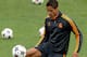 MADRID, SPAIN - MAY 20: Raphael Varane of Real Madrid CF controls the ball during the training session held the Real Madrid media day, prior to UEFA Champions League final against Club Atletico de Madrid, at Valdebebas Sport City on May 20, 2014 in Madrid, Spain. (Photo by Gonzalo Arroyo Moreno/Getty Images)